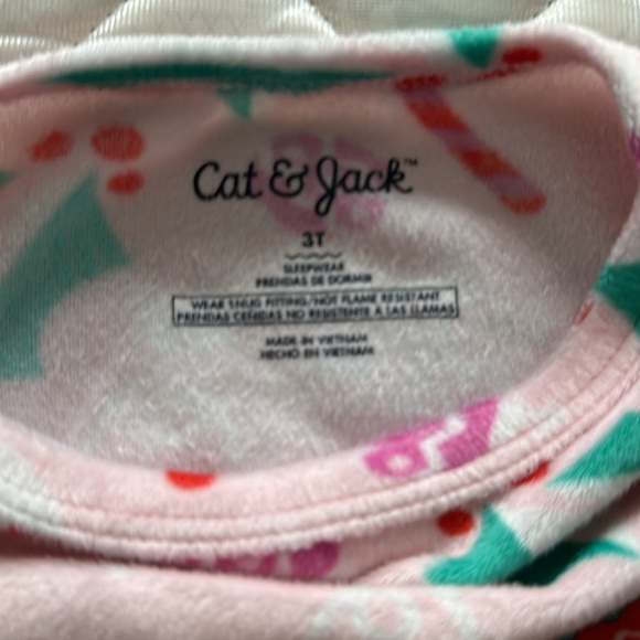 Cat & Jack Brand Christmas Pajama Set - Size 3T - Picture 3 of 5